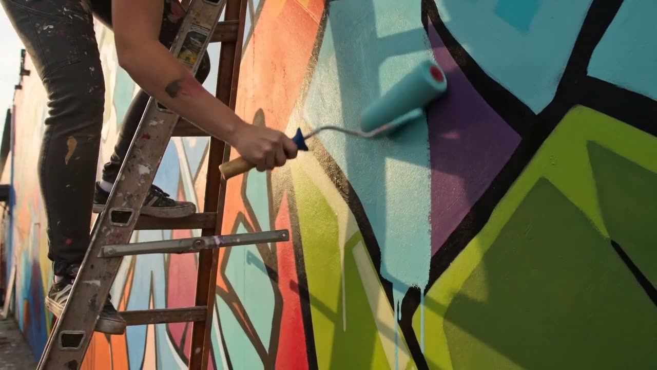 The mural taking shape